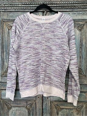Marine Layer Lavender Space-Dye Pullover Sweatshirt